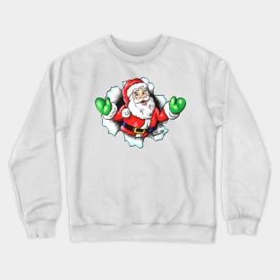 Happy Christmas Santa Breaks Out Crewneck Sweatshirt